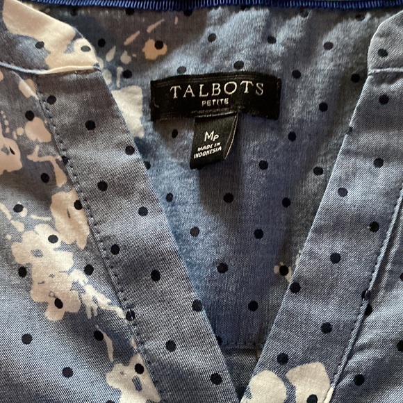 Talbots peasant tunic in floral pattern size Mp - Picture 2 of 5